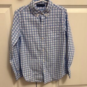 Janie and Jack Light Blue Gingham Shirt